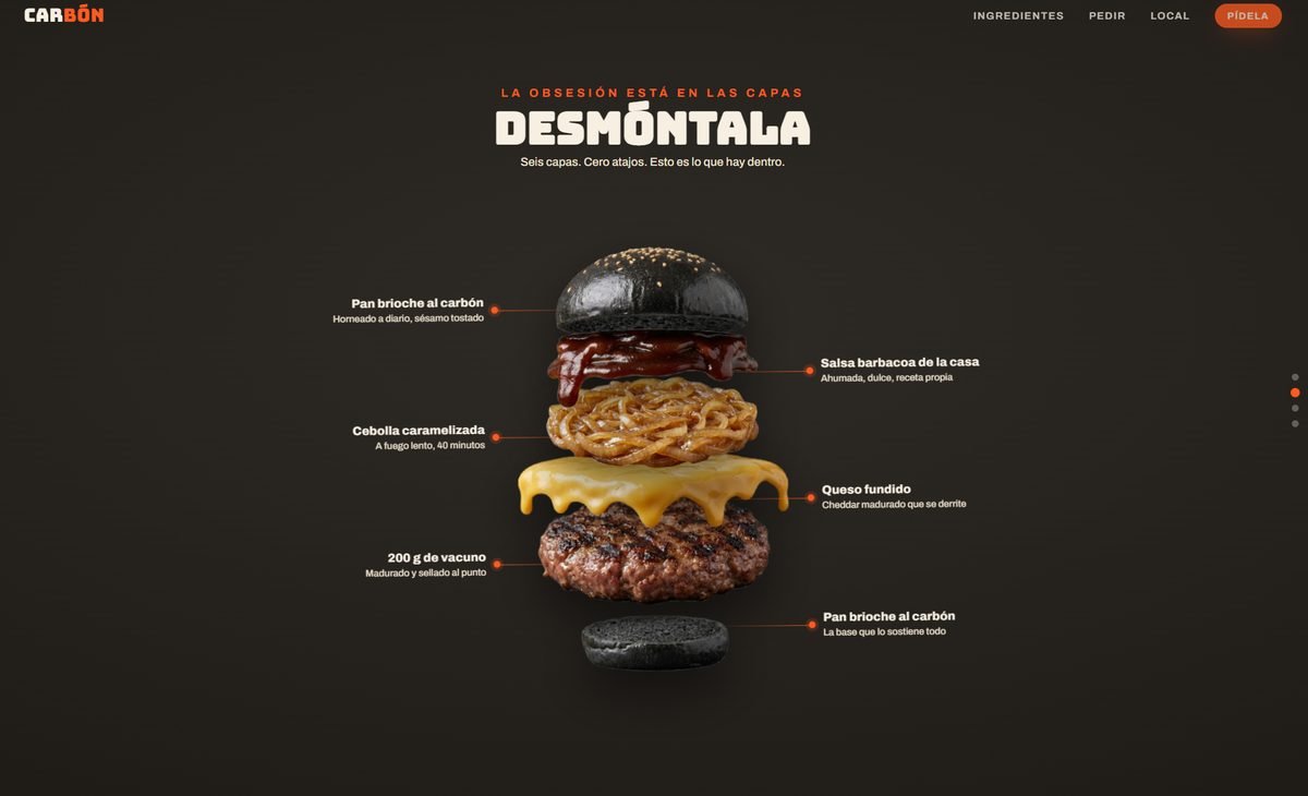 Carbón burger website